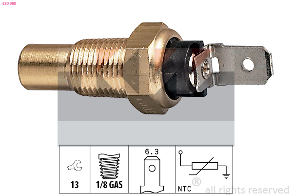 Senzor,temperatura lichid de racire 530 080 KW